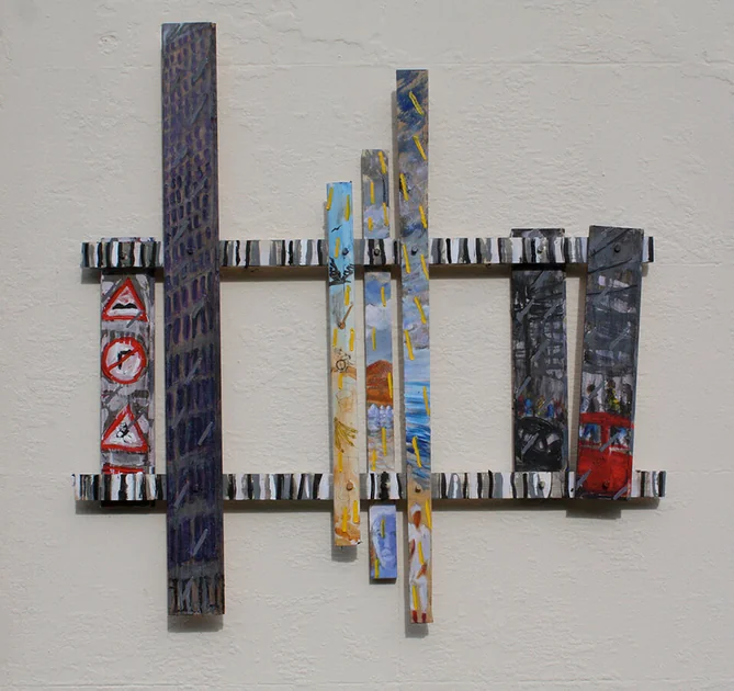 1990 by Mark Painter — Mixed Paint on Reclaimed Wood (2005-11)