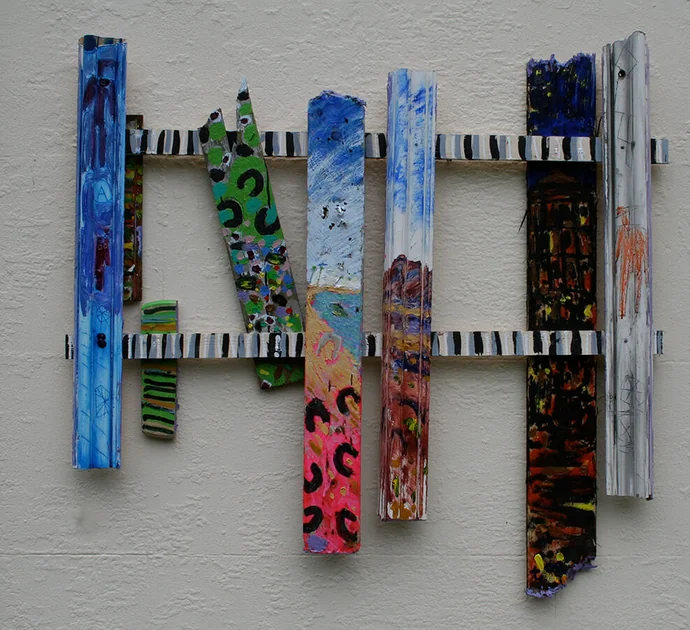 1982 by Mark Painter — Mixed Paint on Reclaimed Wood (2005-11)