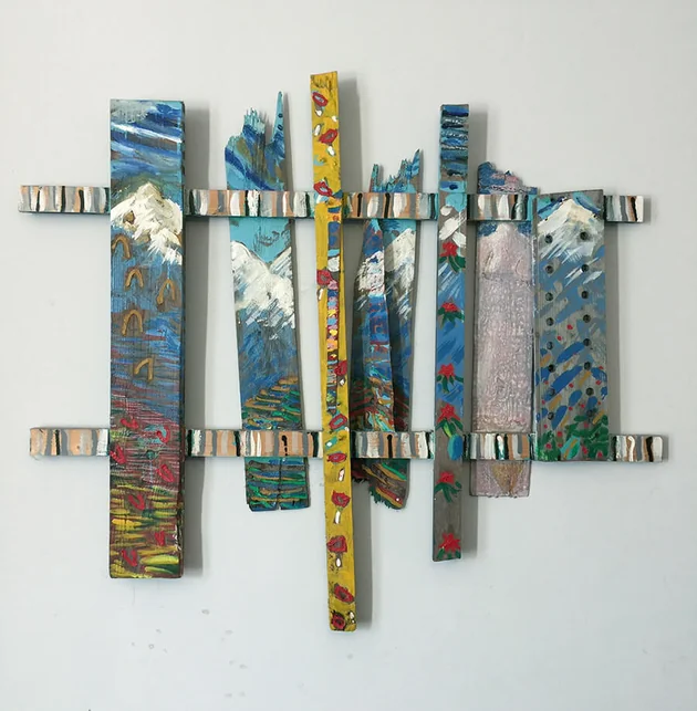 1985 by Mark Painter — Mixed Paint on Reclaimed Wood (2005-11)