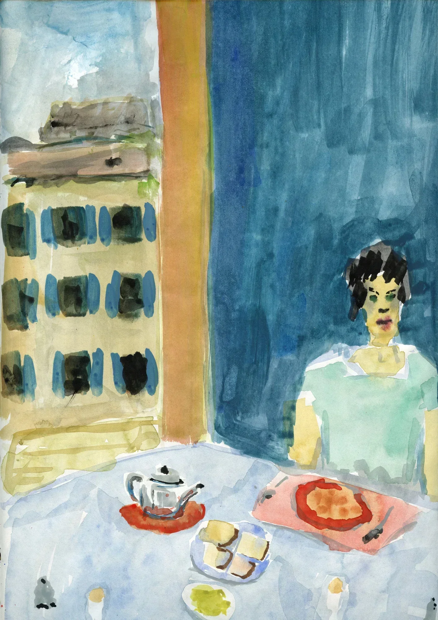 India watercolour III by Mark Painter — Watercolour (Early 1980s), from the series 40 Years Apart