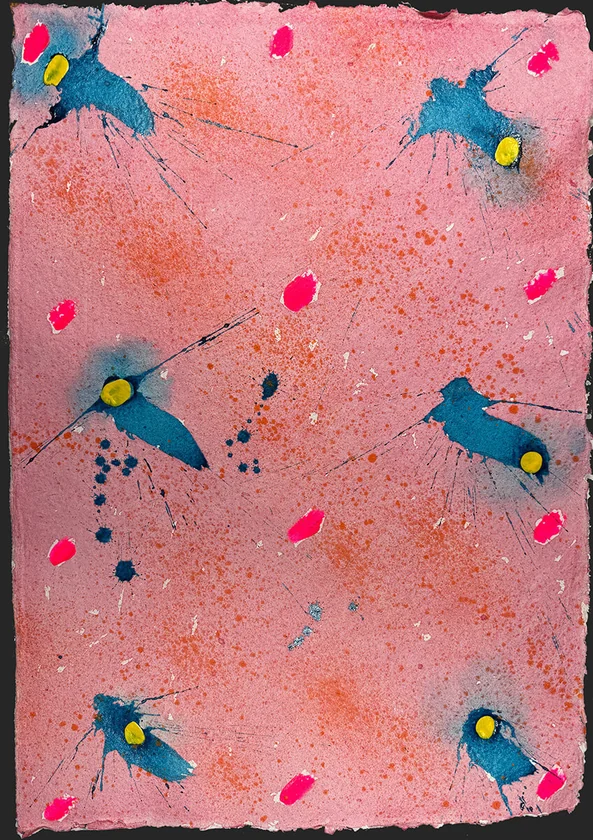 Hummingbird by Mark Painter — Acrylic and Ink on Paper (2024)