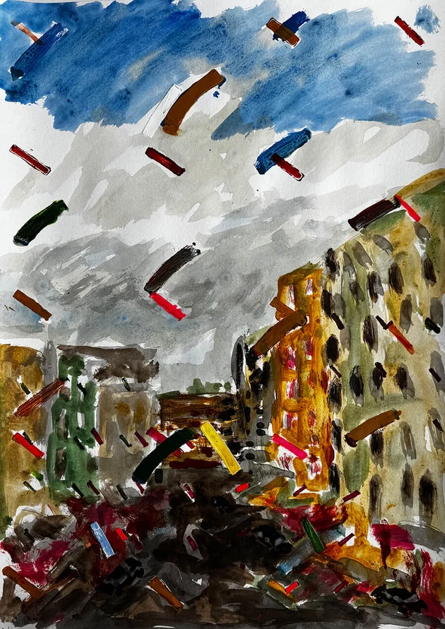 Hotel Hunting by Mark Painter — Acrylic on Paper (2025)
