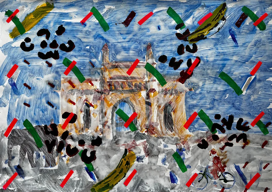 The Gateway to India by Mark Painter — Acrylic on Paper (2025)