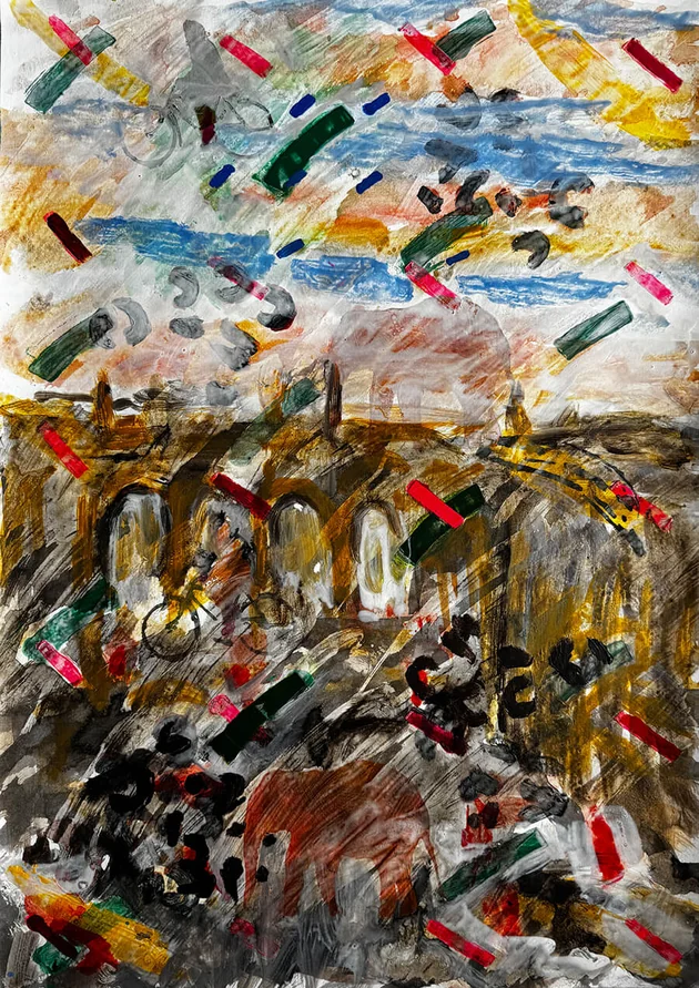 Heading South by Mark Painter — Acrylic on Paper (2025)