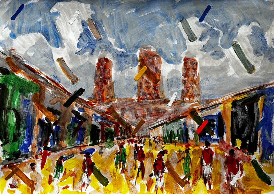 Arrival by Mark Painter — Acrylic on Paper (2025)