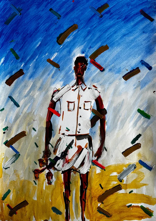 Chaiwala by Mark Painter — Acrylic on Paper (2025)