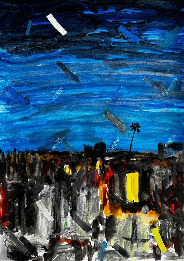 After the Temple by Mark Painter — Acrylic on Paper (2025)