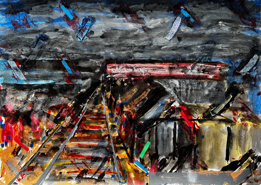 Talaimannar by Mark Painter — Acrylic on Paper (2025)