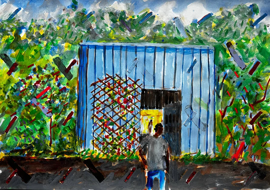 Arrival in Colombo by Mark Painter — Acrylic on Paper (2025)