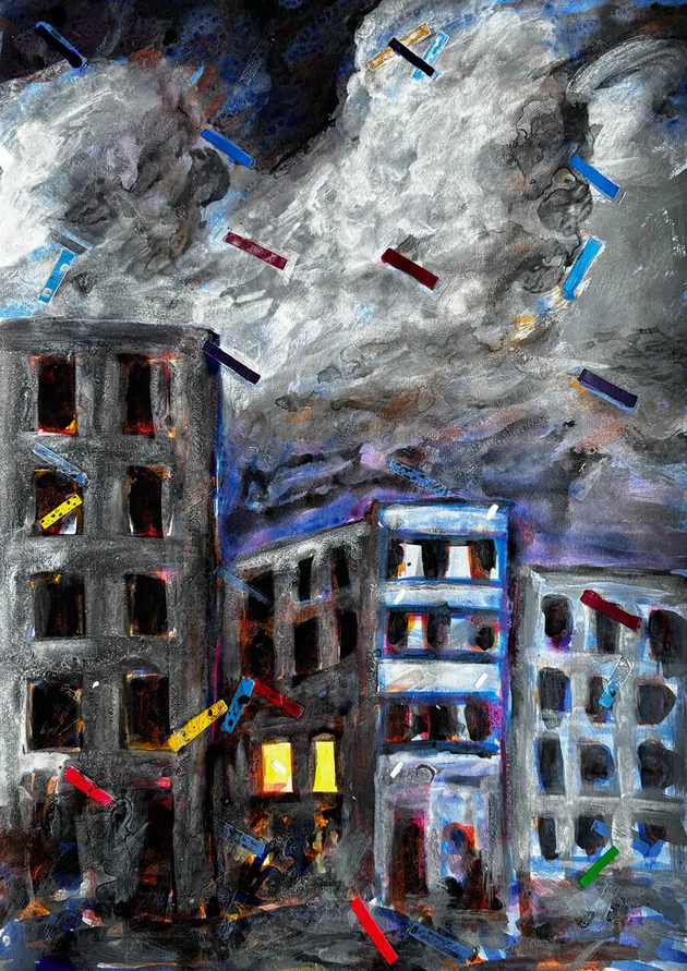 Night Moves by Mark Painter — Acrylic on Paper (2025)