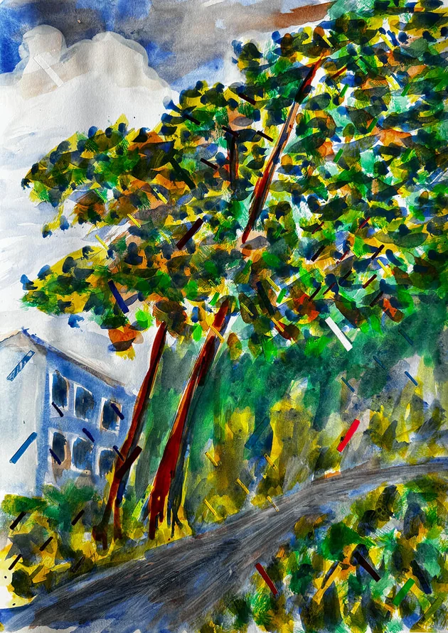 Run by Mark Painter — Acrylic on Paper (2025)