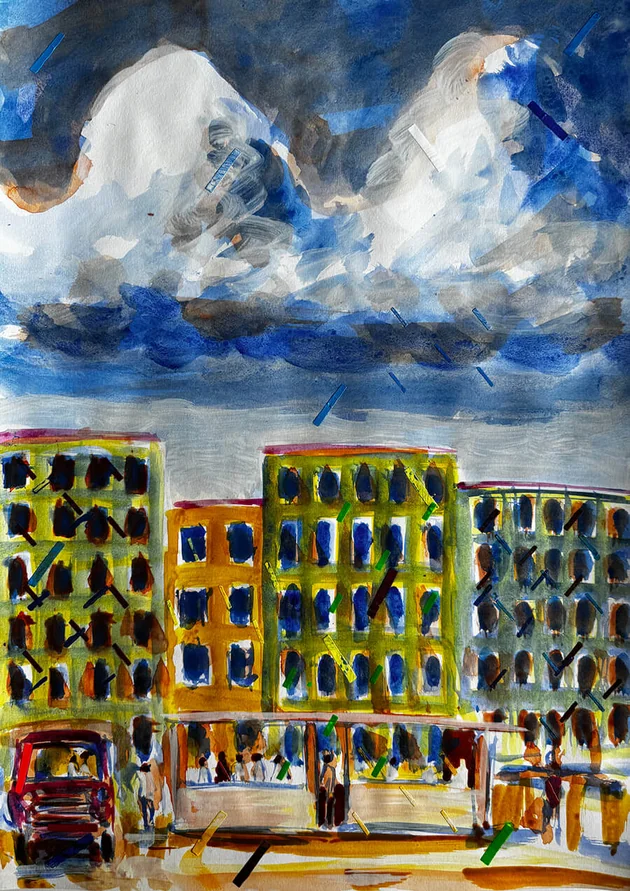 Ride by Mark Painter — Acrylic on Paper (2025)
