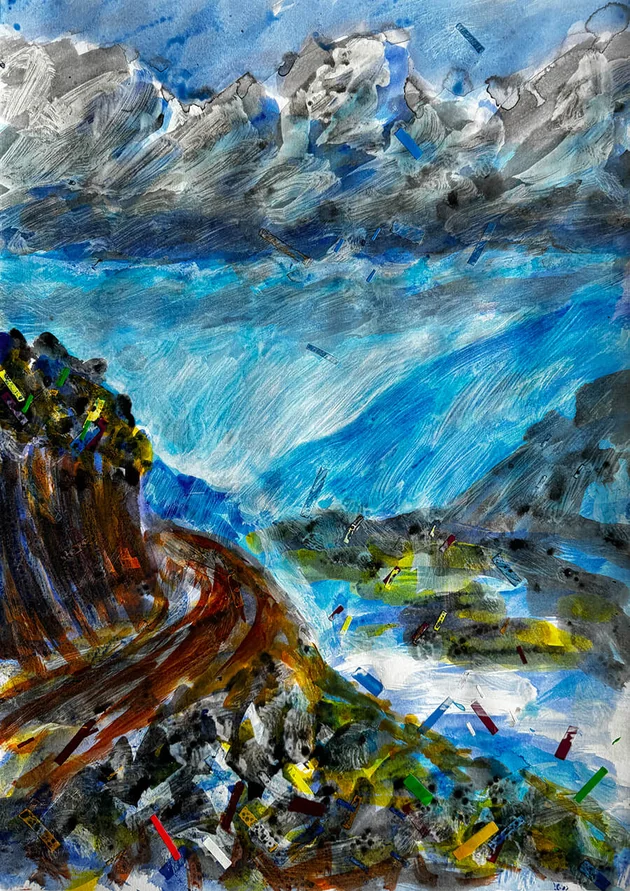 Enormity by Mark Painter — Acrylic on Paper (2025)