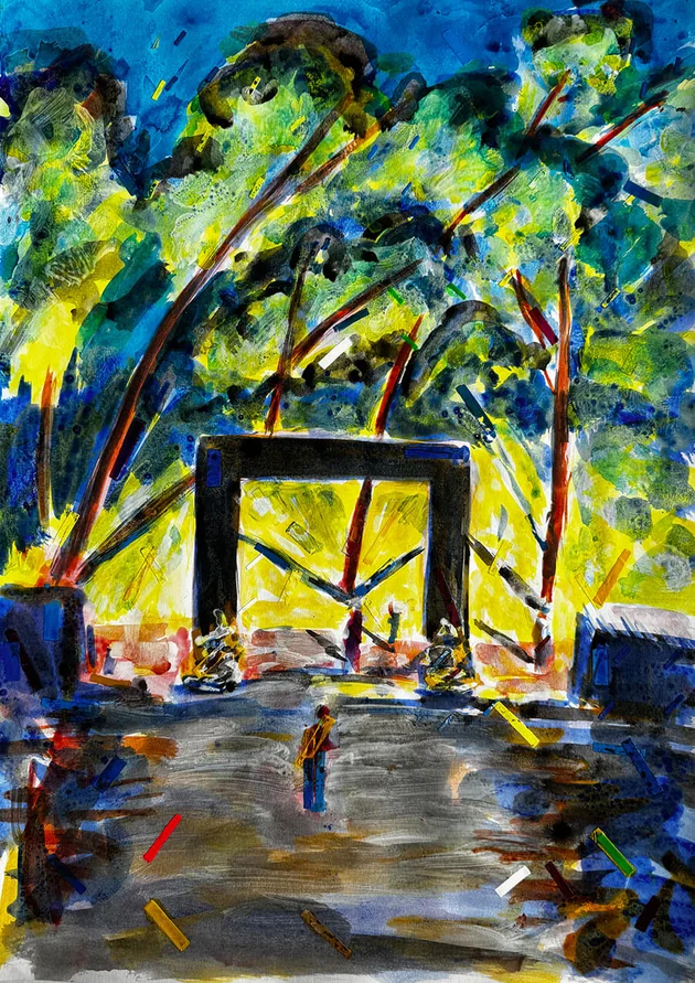 The Trek To the Top by Mark Painter — Acrylic on Paper (2025)