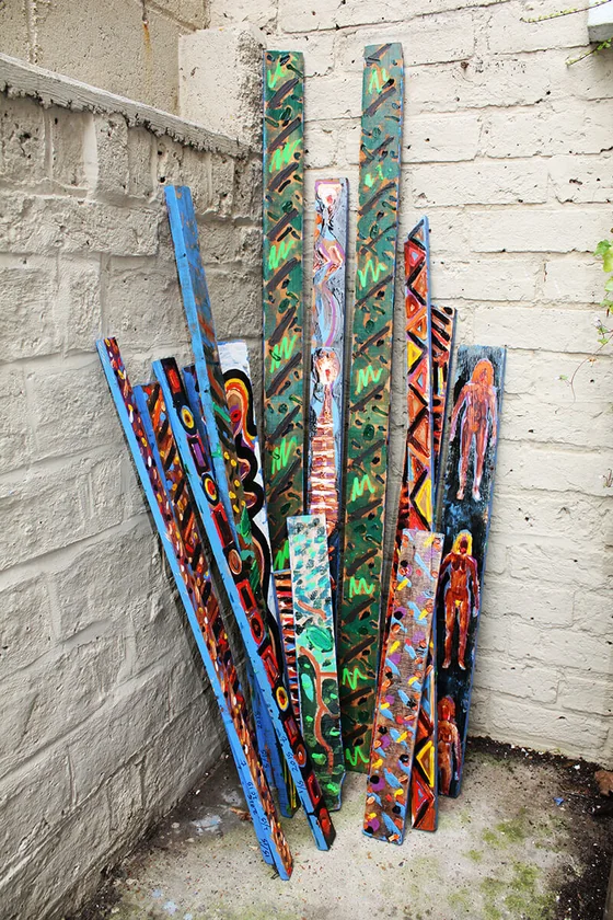 DNA by Mark Painter — Reclaimed Wood and Recycled paint (2017)