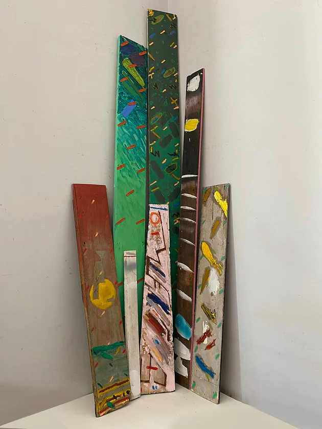 Mix and match by Mark Painter — Reclaimed Wood and Recycled paint (2023)